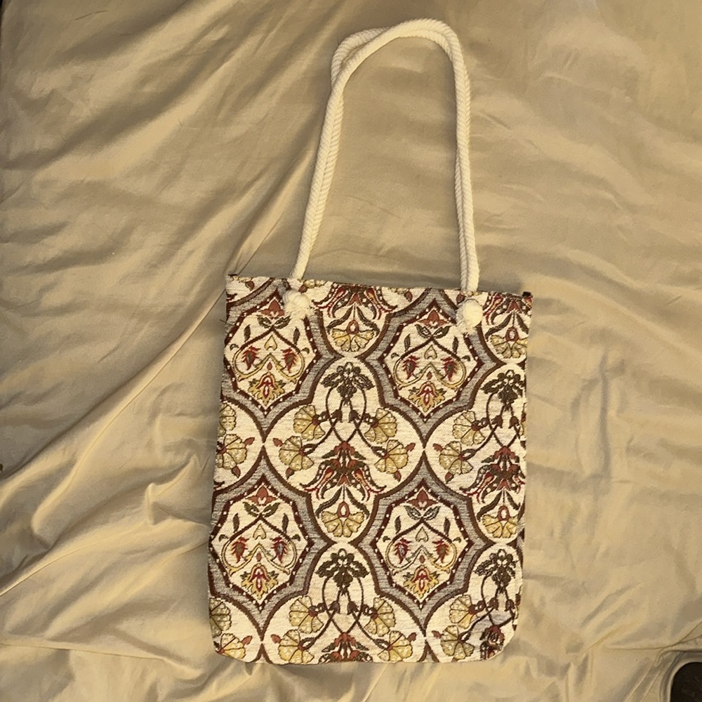 NWOT: Handmade Bag, Tote: Rope Handles - Picture 2 of 3